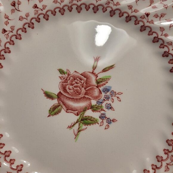 VTG Lot Of 4 Johnson Bros. Rose Bouquet Pink 6 1/4" Bread Plates Made In England - Picture 2 of 6